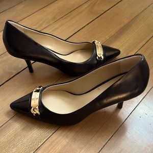 Coach Bowery Pointed-toe Kitten Black Heels size 7M. Worn once, like new.